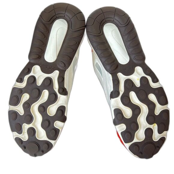 Nike Air Max 270 React Light Beige Chalk Unisex Athletic Shoe Men 8.5/Women 10 - Picture 14 of 15